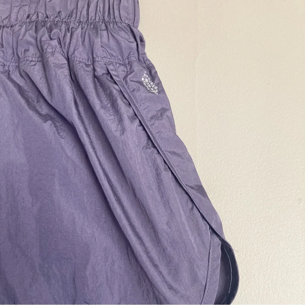 Free People Smocked High Waist Windbreaker Running Shorts - Picture 3 of 3